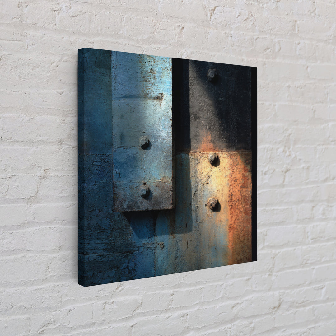 Concrete Wall Abstract Framed Canvas Print, Industrial Art, Wall Decor, Living Room Decor, Fine Art, Foundry, Abstract Wall Art, IND-1x1-57