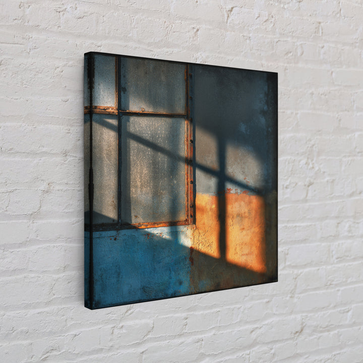 Old Factory Window Canvas Print, Industrial Art, Home Decor, Living Room Decor, Foundry, Abstract Art, Textured Wall Art, IND-1x1-98