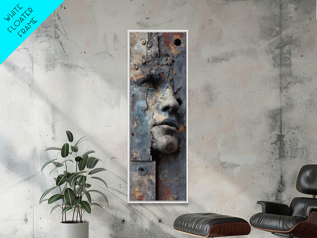 Concrete Wall Abstract Canvas Print, Industrial Art, Abstract Art, Living Room Decor, Foundry, Bauhaus Poster, Contemporary Art, IND-1x3-93