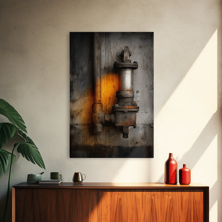 Old Factory Window Canvas Print, Industrial Art, Decor, Living Room Decor, Fine Art, Foundry, Black and White Wall Art, IND-2x3-10