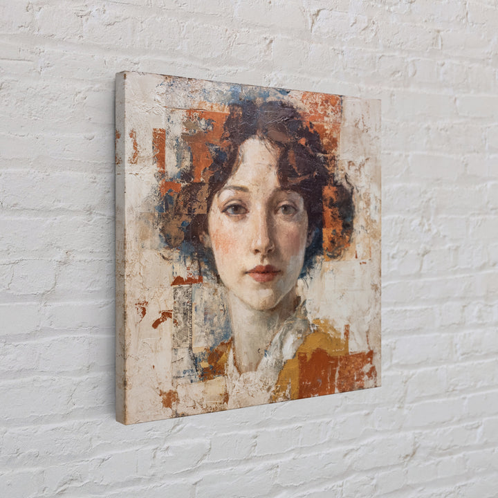 Renaissance Inspired Portrait with Modern Softness Canvas Print, Italian Villa Art, Living Room Decor, Fine Art, Villa, IVA-1x1-18
