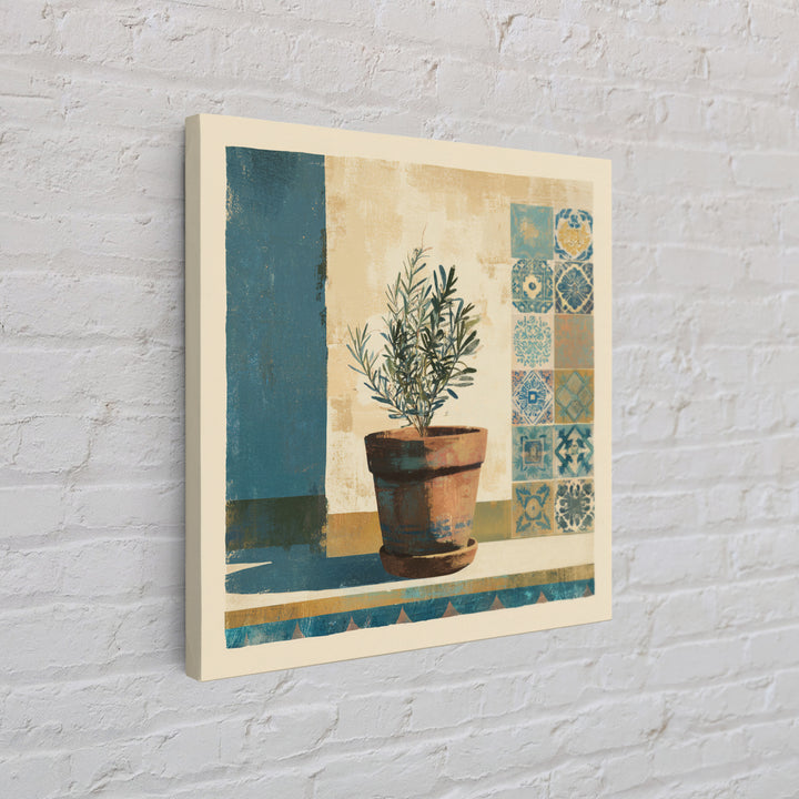 Terra Cotta Pot Canvas Print, Italian Villa Art, Living Room Wall Art, Living Room Decor, Oil Painting, Villa, Gallery Wall Set, IVA-1x1-22