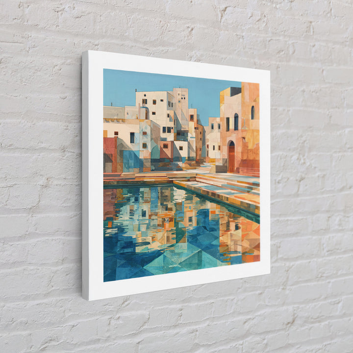 Venetian Canal Reflection Without City Crowd Canvas Print, Italian Villa Art, Bedroom Wall Art, Living Room Decor, Villa, IVA-1x1-44