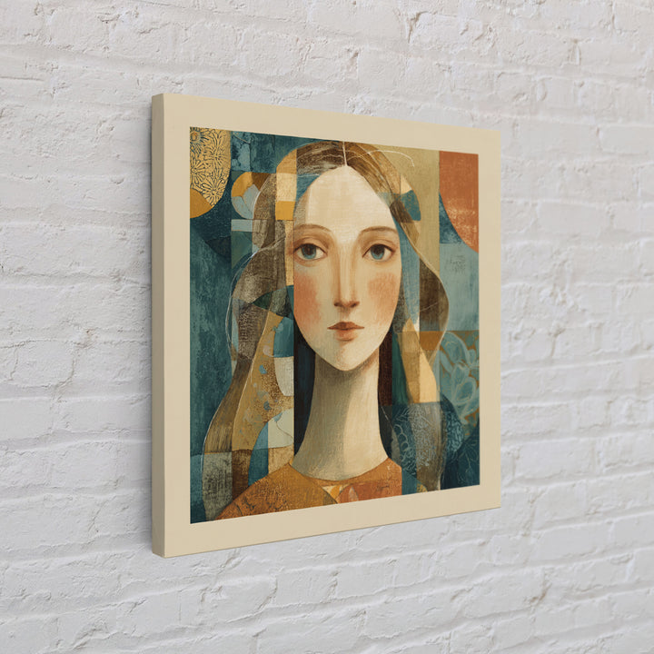 Renaissance Inspired Portrait with Modern Softness Canvas Print, Italian Villa Art, Landscape Painting, Living Room Decor, IVA-1x1-66
