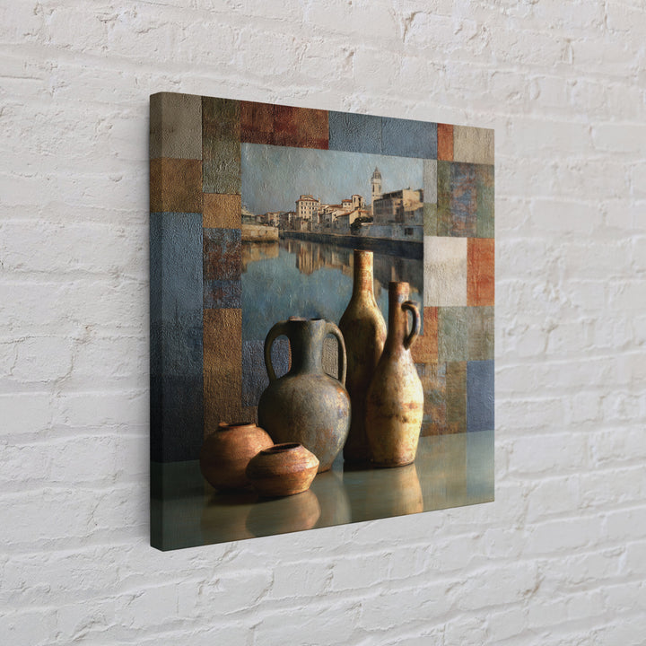 Venetian Canal Reflection Without City Crowd Canvas Print, Italian Villa Art, Gallery Wall Set, Living Room Decor, Villa, IVA-1x1-68