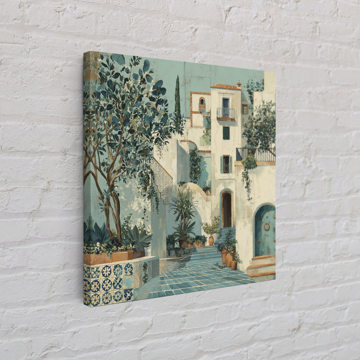 Amalfi Coast Cliffs Canvas Print, Italian Villa Art, Neutral Wall Art, Living Room Decor, Fine Art, Villa, Statement Artwork, IVA-1x1-85