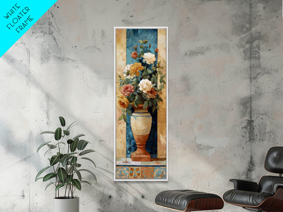 Italian Villa Garden Urn Canvas Print, Italian Villa Art, Landscape Art, Living Room Decor, Oil Painting, Villa, IVA-1x3-42