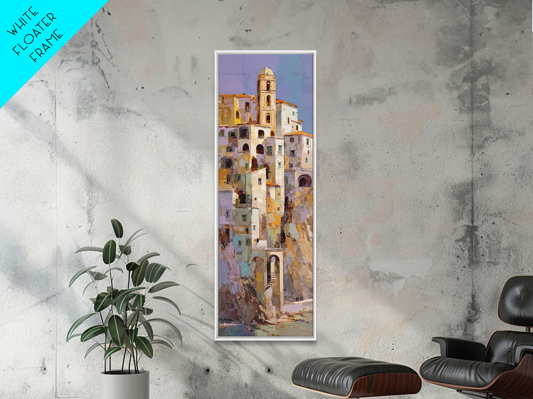 Amalfi Coast Cliffs Canvas Print, Italian Villa Art, Coastal Wall Art, Living Room Decor, Fine Art, Villa, Rustic Home Decor, IVA-1x3-49