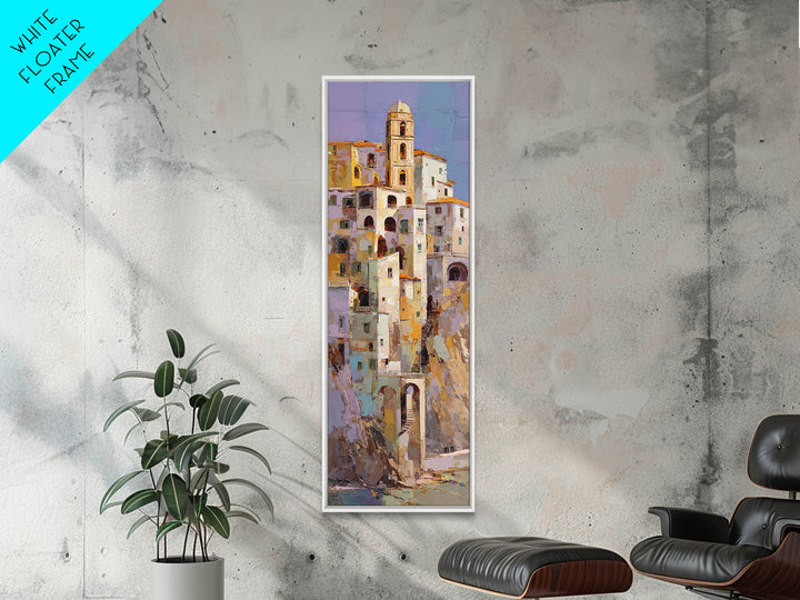 Amalfi Coast Cliffs Canvas Print, Italian Villa Art, Coastal Wall Art, Living Room Decor, Fine Art, Villa, Rustic Home Decor, IVA-1x3-49