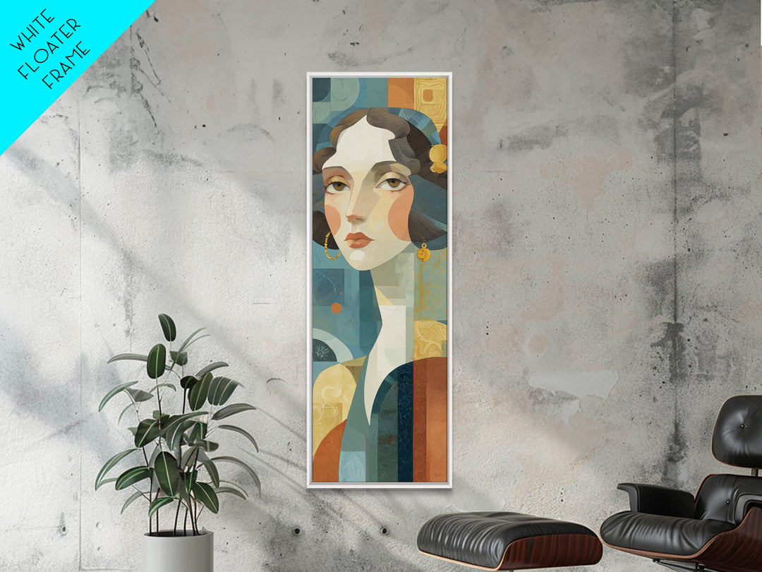 Renaissance Inspired Portrait with Modern Softness Canvas Print, Italian Villa Art, Landscape Painting, Living Room Decor, IVA-1x3-54