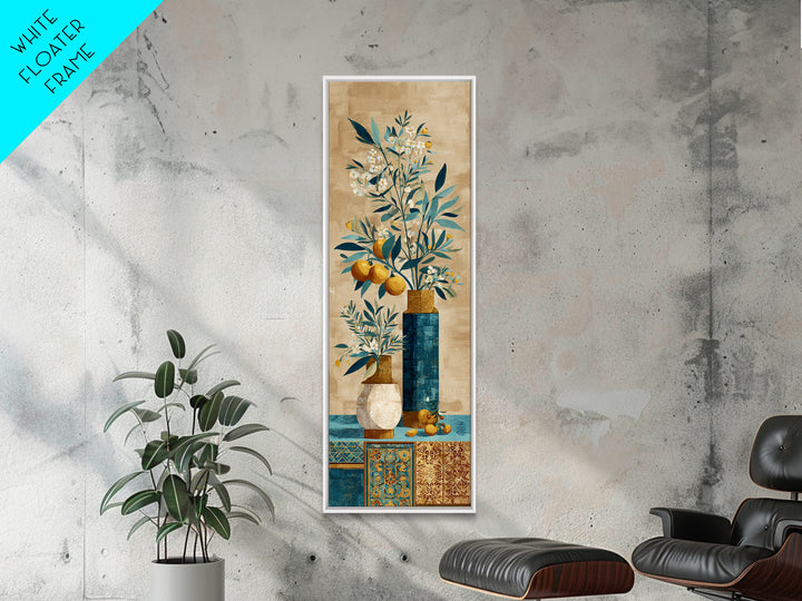 Pasta Herbs and Tomatoes Still Life Canvas Print, Italian Villa Art, Neutral Wall Art, Living Room Decor, Fine Art, Villa, IVA-1x3-7