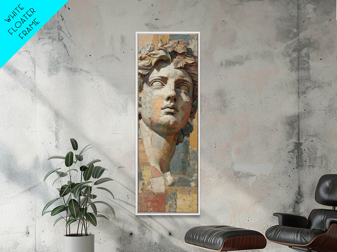 Classic Roman Statue Bust Canvas Print, Italian Villa Art, Art Print, Living Room Decor, Fine Art, Villa, Printable Art, IVA-1x3-72