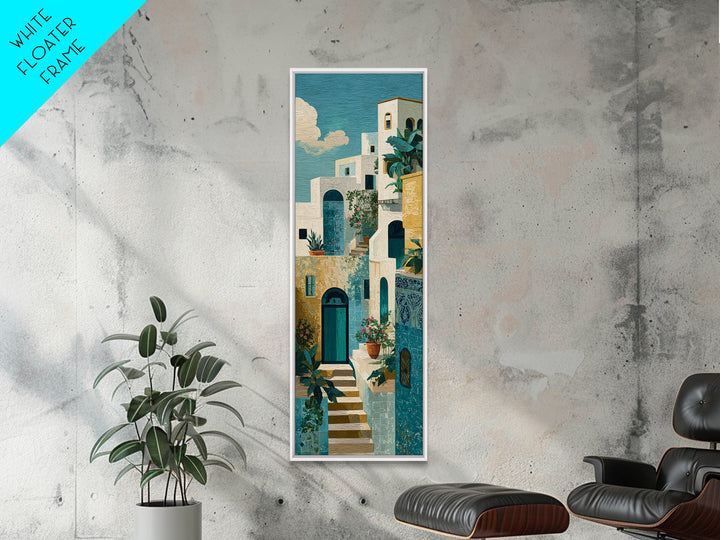Amalfi Coast Cliffs Canvas Print, Italian Villa Art, Fine Art Print, Living Room Decor, Fine Art, Villa, Original Painting, IVA-1x3-73