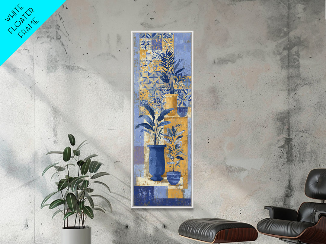 Italian Tile Pattern Canvas Print, Italian Villa Art, Rustic Home Decor, Living Room Decor, Fine Art, Villa, Boho Decor, IVA-1x3-77