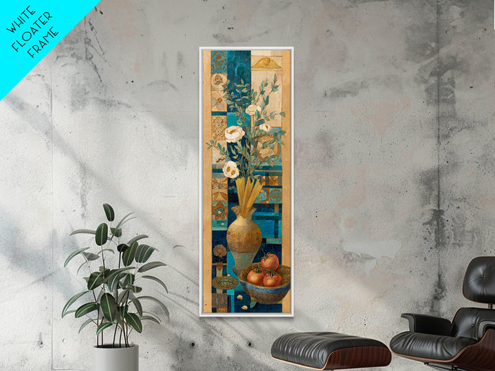 Pasta Herbs and Tomatoes Still Life Framed Canvas Print, Italian Villa Art, Room Decor, Living Room Decor, Fine Art, Villa, IVA-1x3-79