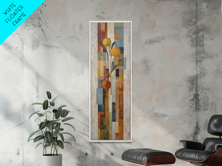 Coastal Lemons and Striped Cloth Arrangement Framed Canvas Print, Italian Villa Art, Boho Decor, Living Room Decor, Villa, IVA-1x3-84
