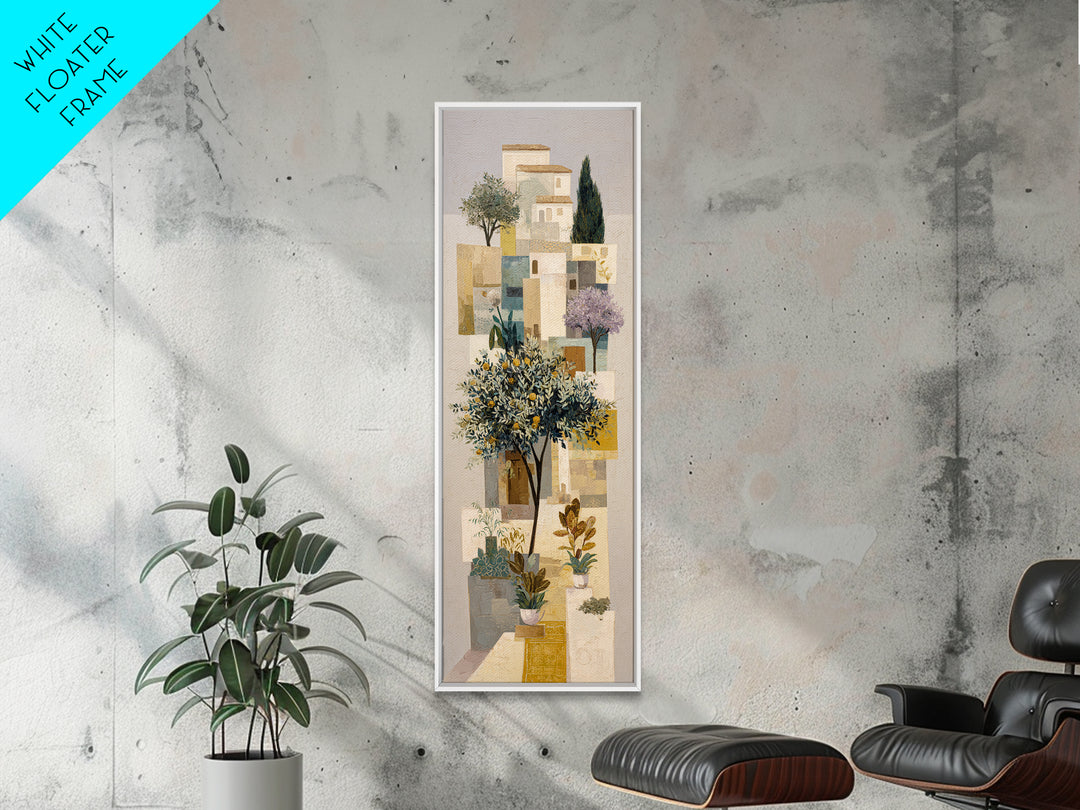 Olive Grove Path Framed Canvas Print, Italian Villa Art, Oil Painting, Living Room Decor, Fine Art, Villa, Farmhouse Wall Art, IVA-1x3-87