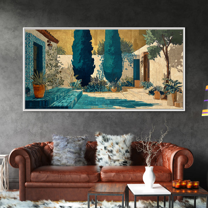 Cypress Silhouette at Sunset Canvas Print, Italian Villa Art, Gallery Decor, Living Room Decor, Villa, Minimalist Decor, IVA-2x1-41
