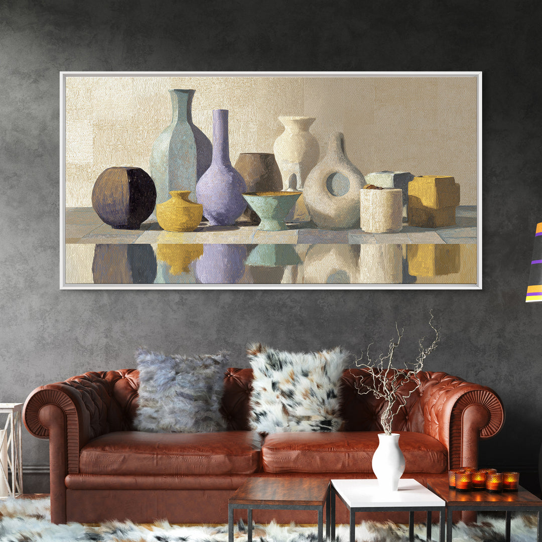 Venetian Canal Reflection Without City Crowd Canvas Print, Italian Villa Art, Large Wall Art, Living Room Decor, Villa, IVA-2x1-64
