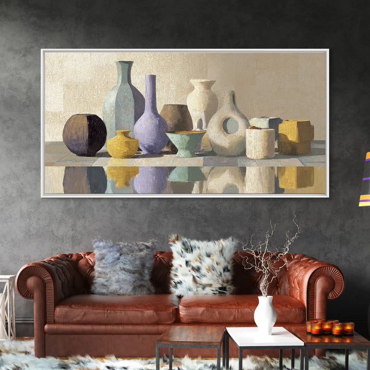 Venetian Canal Reflection Without City Crowd Canvas Print, Italian Villa Art, Large Wall Art, Living Room Decor, Villa, IVA-2x1-64