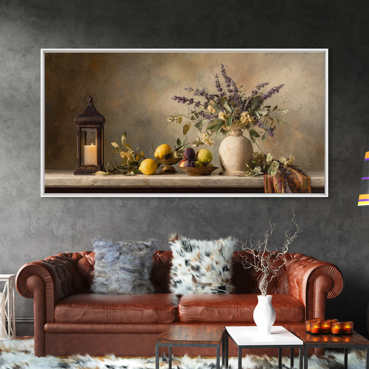 Marble Fruit Still Life Framed Canvas Print, Italian Villa Art, Gallery Wall Set, Living Room Decor, Fine Art, Villa, IVA-2x1-67