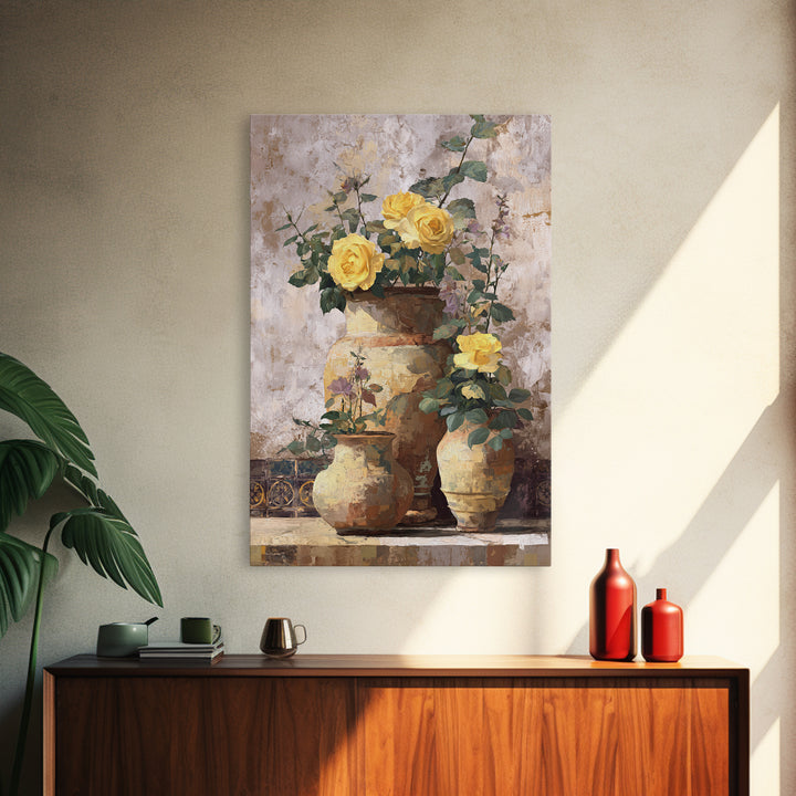Italian Villa Garden Urn Canvas Print, Italian Villa Art, Art Print, Living Room Decor, Fine Art, Villa, Printable Art, IVA-2x3-62