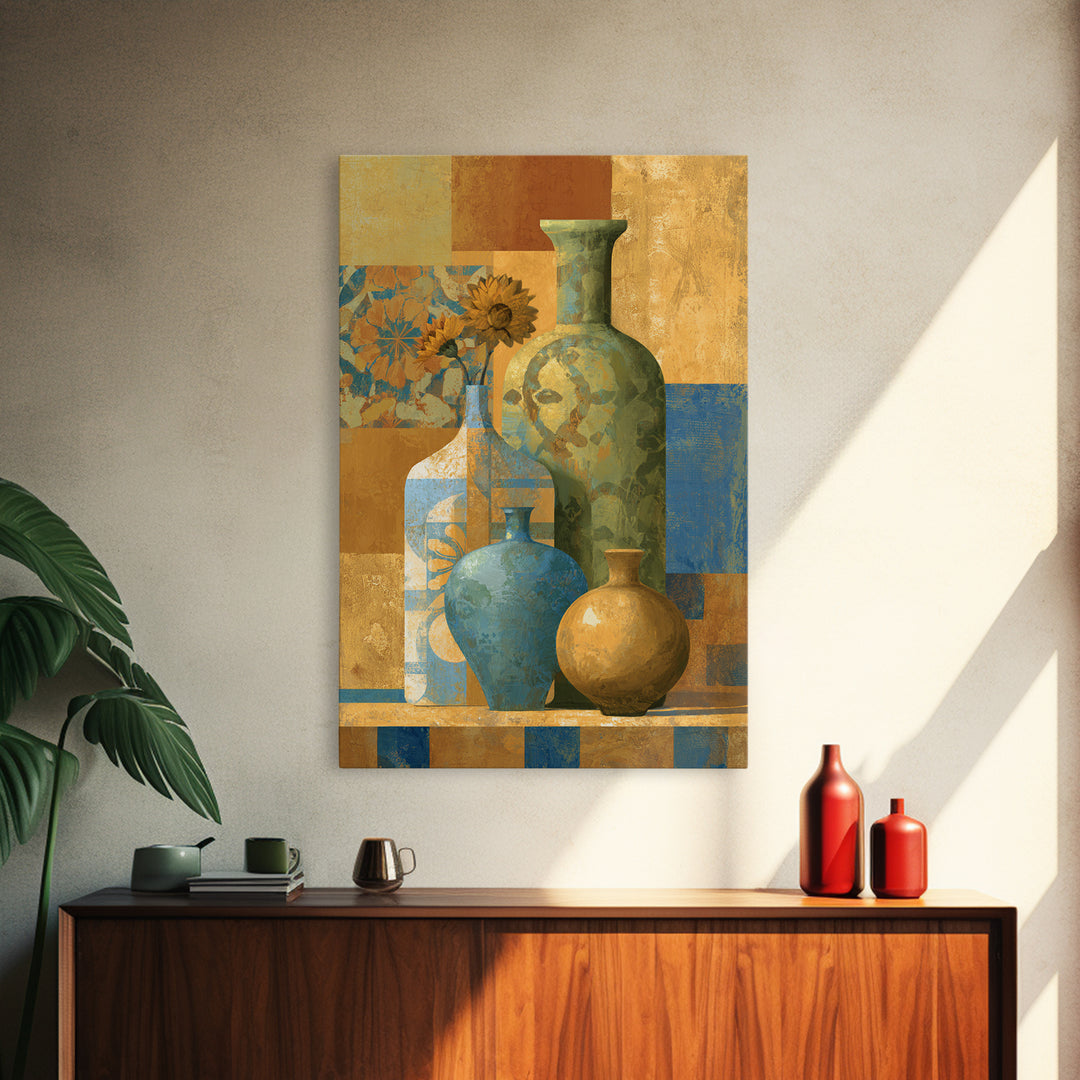 Florentine Floral Ornament Pattern Canvas Print, Italian Villa Art, Fine Art Print, Living Room Decor, Fine Art, Villa, IVA-2x3-66