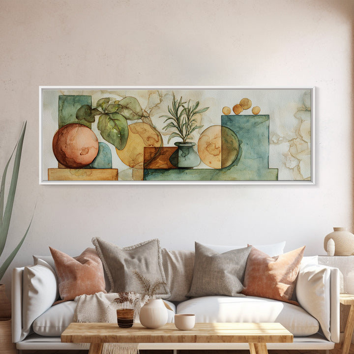 Florentine Floral Ornament Pattern Canvas Print, Italian Villa Art, Wall Art Prints, Living Room Decor, Fine Art, Villa, IVA-3x1-26