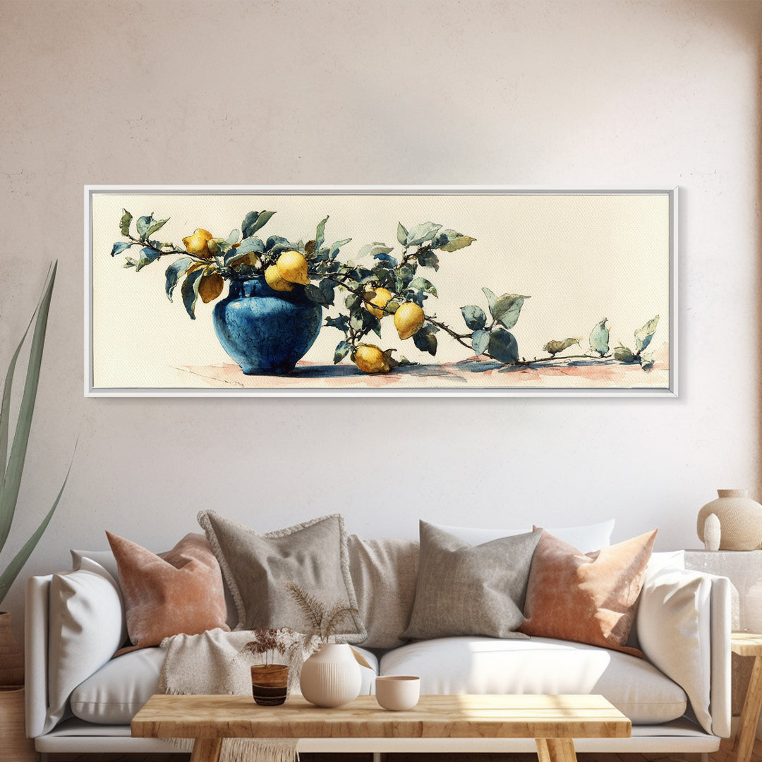 Sunlit Stone Stairway Canvas Print, Italian Villa Art, Original Painting, Living Room Decor, Villa, Landscape Painting, IVA-3x1-75