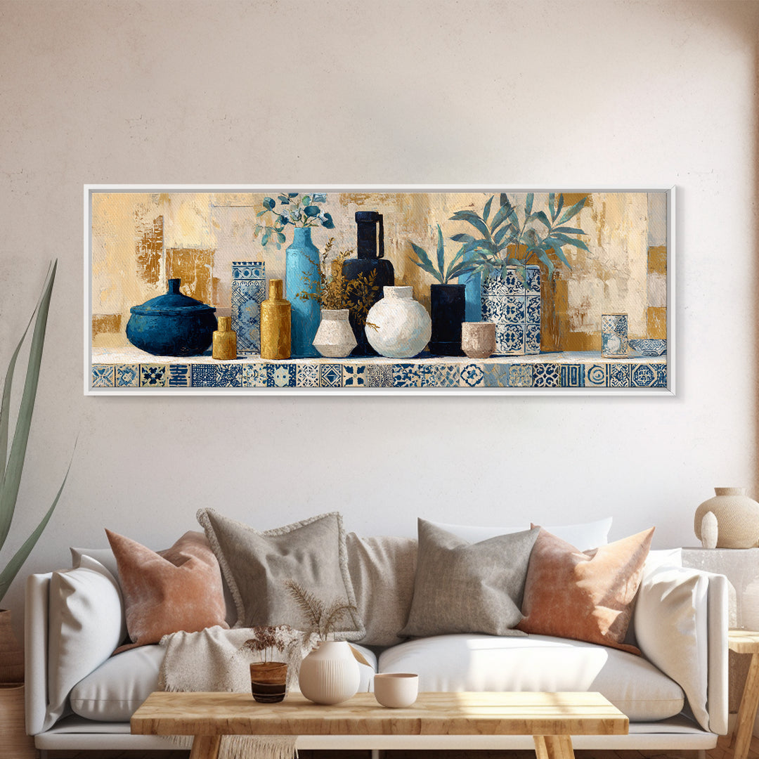 Renaissance Inspired Portrait with Modern Softness Canvas Print, Italian Villa Art, Oil Painting, Living Room Decor, Villa, IVA-3x1-82
