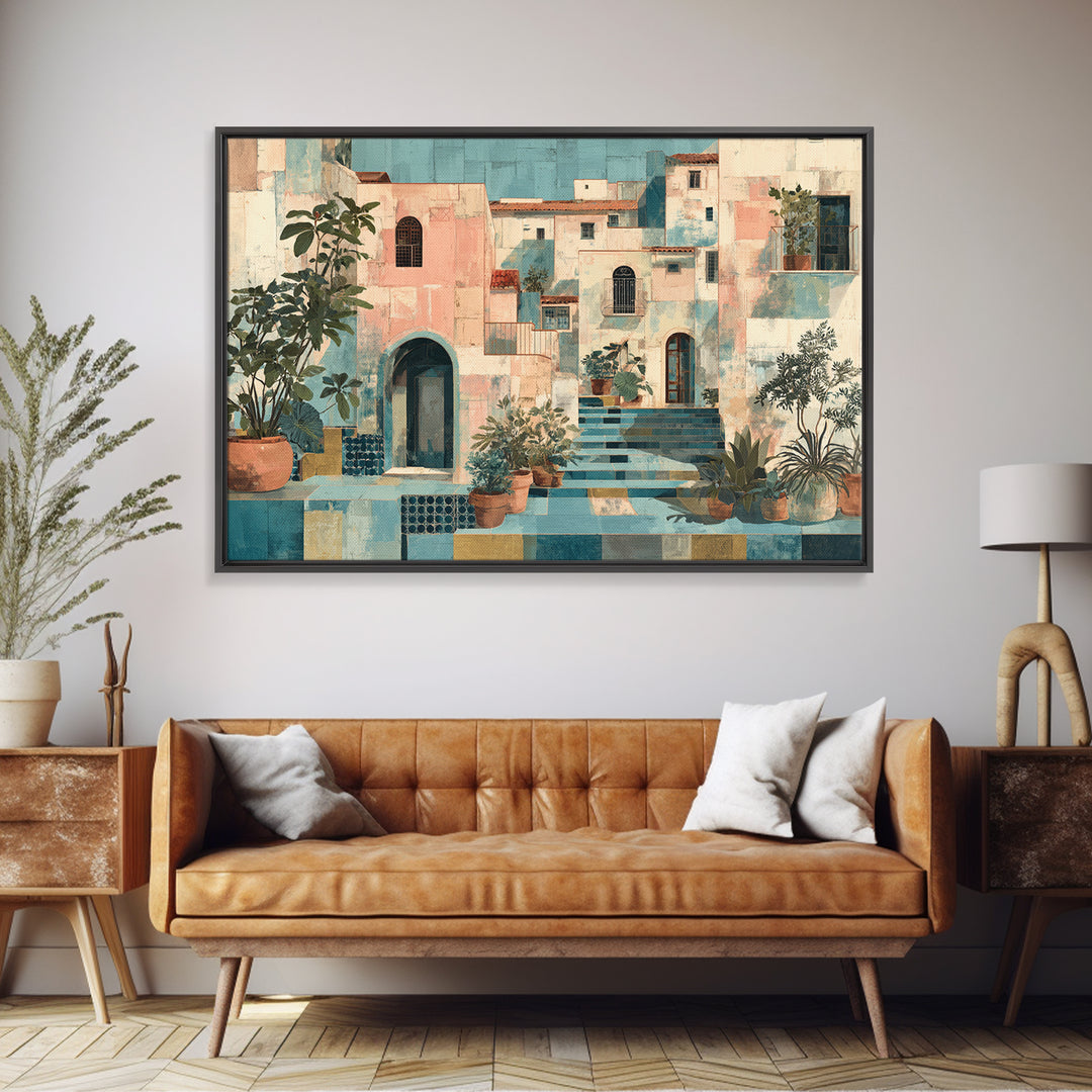 Amalfi Coast Cliffs Canvas Print, Italian Villa Art, Wall Art Prints, Living Room Decor, Fine Art, Villa, Coastal Decor, IVA-3x2-17