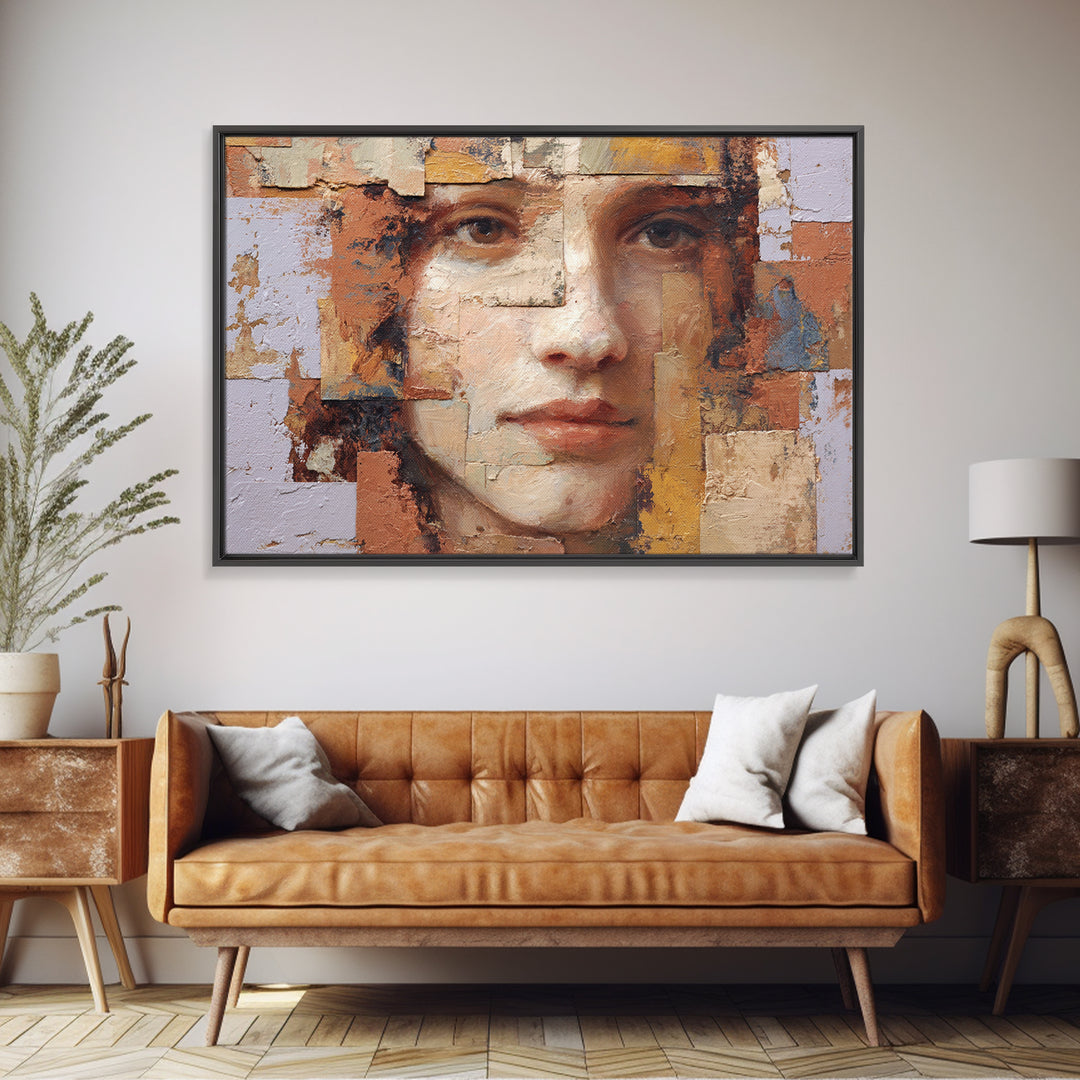 Renaissance Inspired Portrait with Modern Softness Canvas Print, Italian Villa Art, Oil Painting, Living Room Decor, Villa, IVA-3x2-46