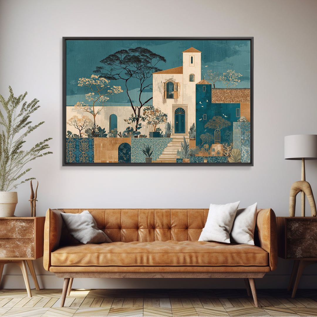 Cypress Silhouette at Sunset Canvas Print, Italian Villa Art, Living Room Decor, Villa, Living Room Art, Gallery Wall Set, IVA-3x2-73