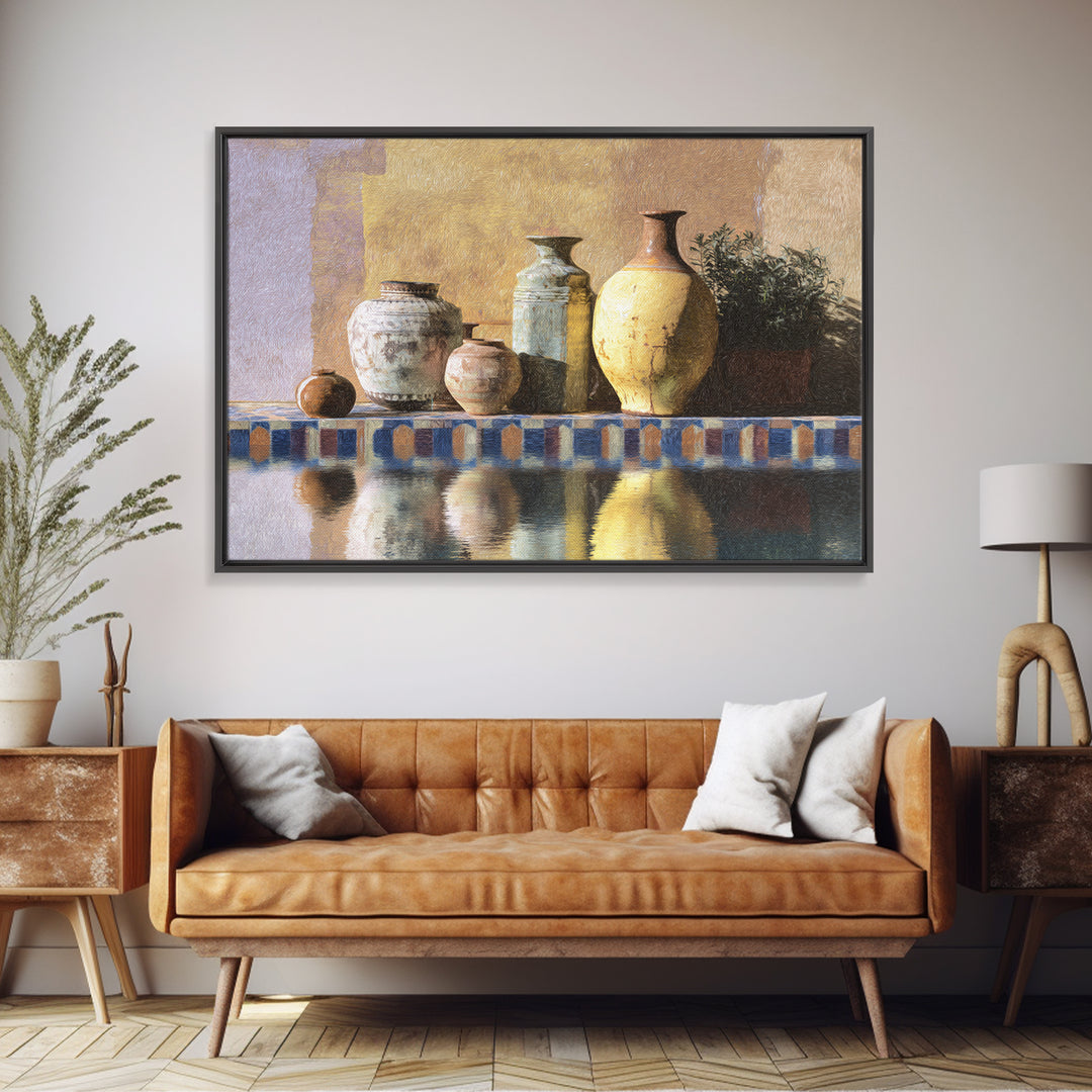 Venetian Canal Reflection Without City Crowd Canvas Print, Italian Villa Art, Digital Download Art, Living Room Decor, Villa, IVA-3x2-96