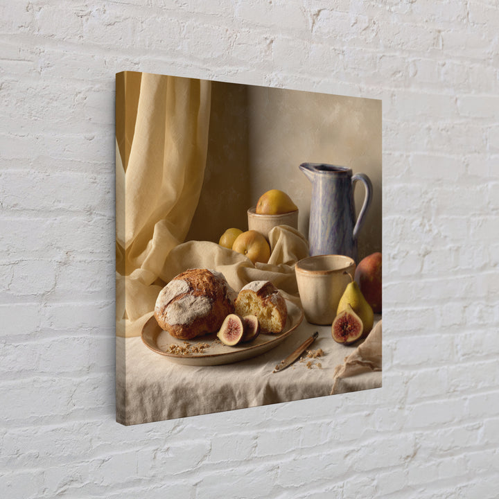 Figs Pomegranates and Linen Composition Framed Canvas Print, Kitchen Art, Poster Art, Kitchen Decor, Fine Art, Kitchen, KIT-1x1-46
