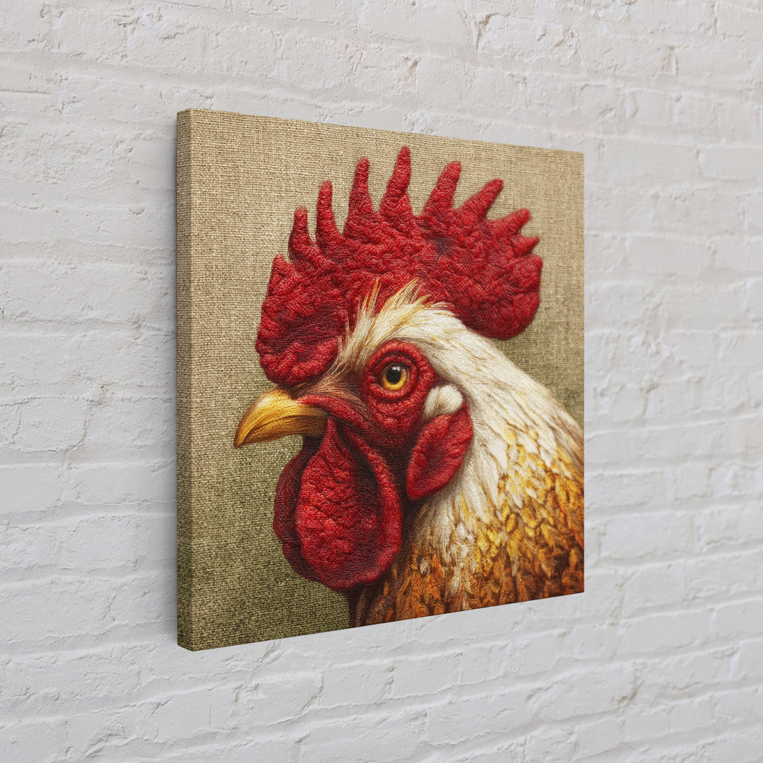 Rooster Portrait for Country Kitchen Charm Framed Canvas Print, Kitchen Art, Kitchen Wall Decor, Kitchen Decor, Kitchen, KIT-1x1-64