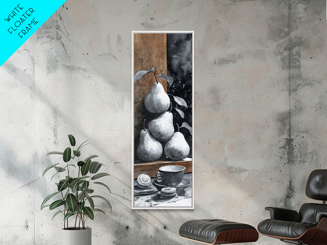 Wine Bottle Grapes and Cheese Still Life Framed Canvas Print, Kitchen Art, Art Print, Kitchen Decor, Fine Art, Kitchen, KIT-1x3-24