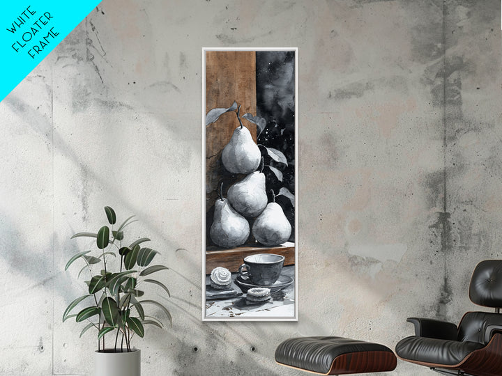 Wine Bottle Grapes and Cheese Still Life Framed Canvas Print, Kitchen Art, Art Print, Kitchen Decor, Fine Art, Kitchen, KIT-1x3-24