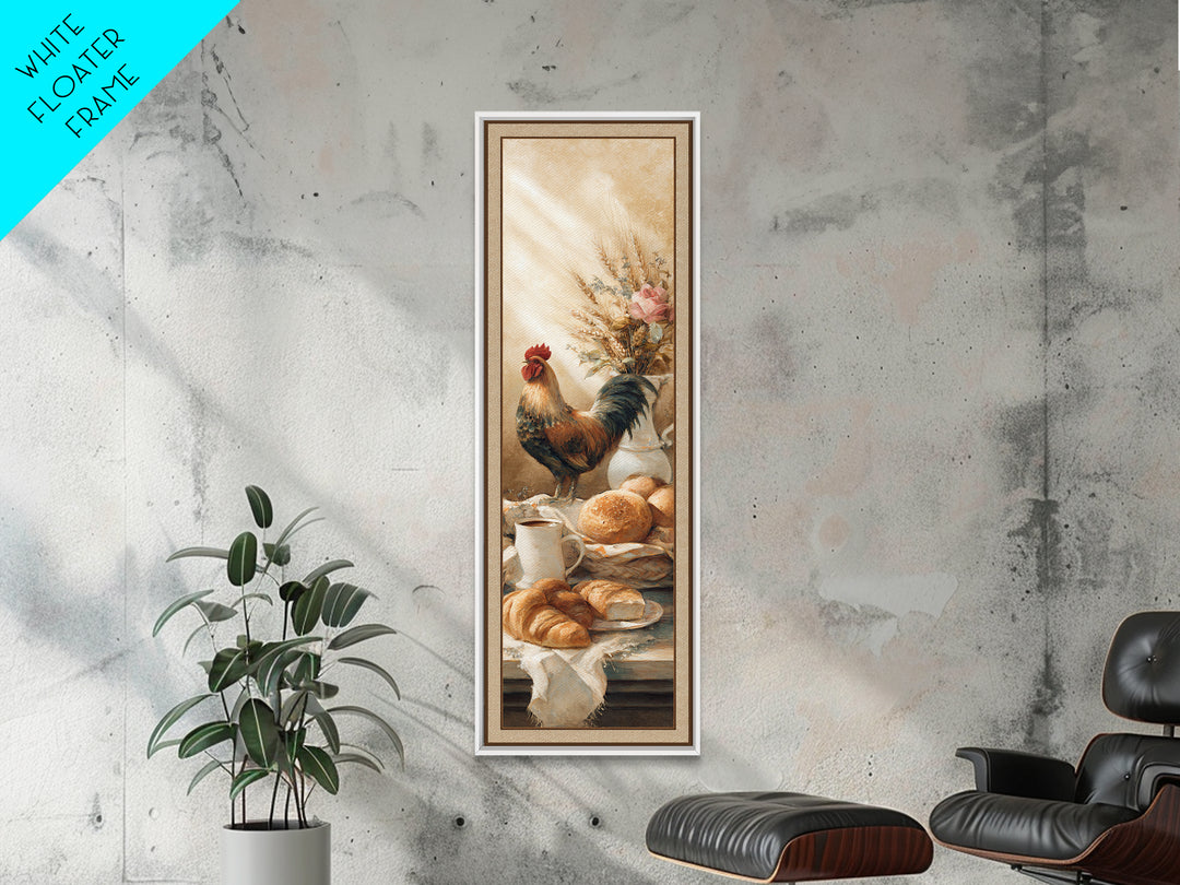 Rooster Portrait for Country Kitchen Charm Framed Canvas Print, Kitchen Art, Kitchen Wall Art, Kitchen Decor, Fine Art, Kitchen, KIT-1x3-76