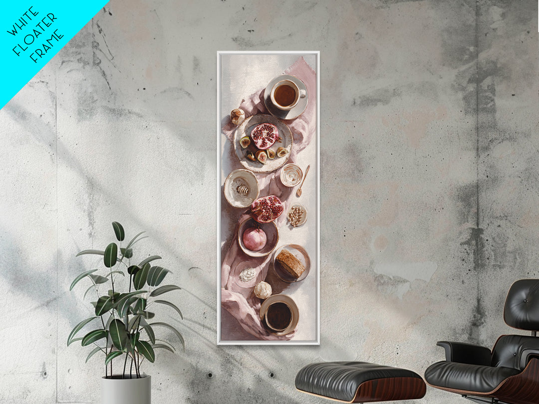 Figs Pomegranates and Linen Composition Canvas Print, Kitchen Art, Gallery Decor, Kitchen Decor, Fine Art, Kitchen, KIT-1x3-82