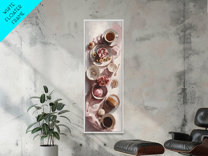 Figs Pomegranates and Linen Composition Canvas Print, Kitchen Art, Gallery Decor, Kitchen Decor, Fine Art, Kitchen, KIT-1x3-82