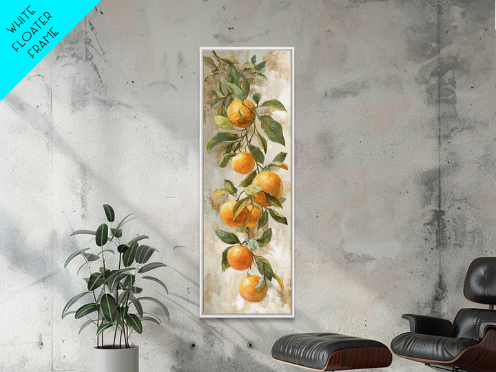 Orange Citrus Botanical Branch Canvas Print, Kitchen Art, Kitchen Print, Kitchen Decor, Oil Painting, Kitchen, Art Print, KIT-1x3-95