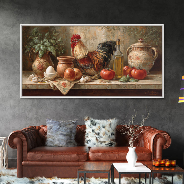 Rooster Portrait for Country Kitchen Charm Canvas Print, Kitchen Art, Wall Art, Kitchen Decor, Kitchen, Kitchen Wall Art, KIT-2x1-36