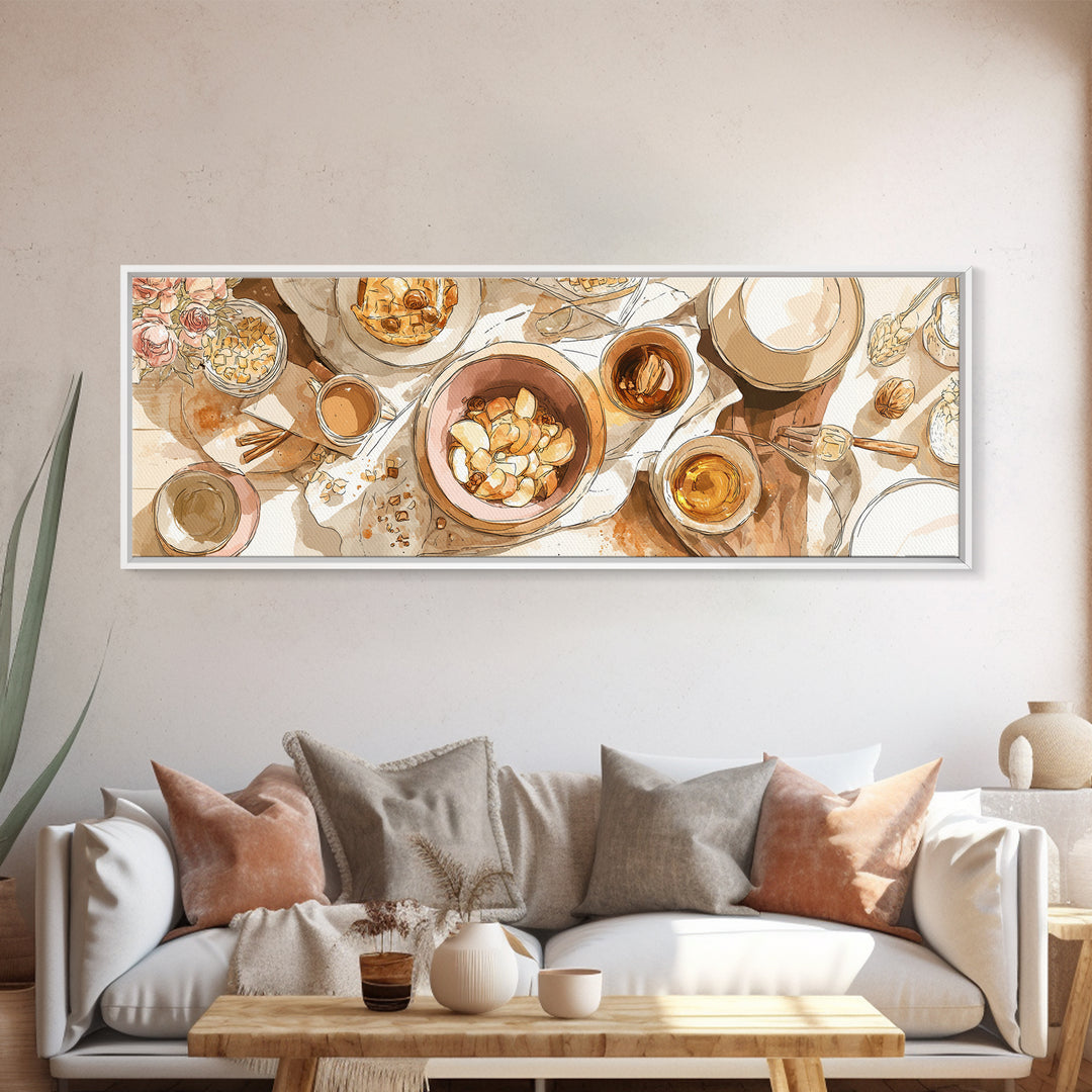 Apple Pie Cooling Canvas Print, Kitchen Art, Art Print, Kitchen Decor, Fine Art, Kitchen, Art Prints, Digital Art, KIT-3x1-48