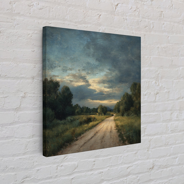 Old Country Road Canvas Print, Landscape Art, Art Prints, Living Room Decor, Horizon, Abstract Wall Art, Boho Wall Art, LAN-1x1-20