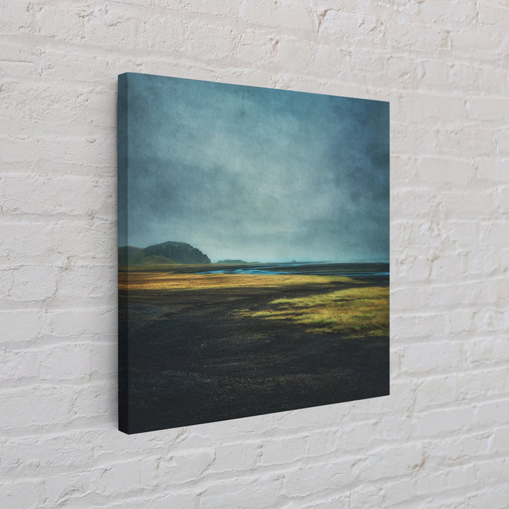 Volcanic Black Beach Framed Canvas Print, Landscape Art, Gallery Decor, Living Room Decor, Fine Art, Horizon, Wall Art, LAN-1x1-38