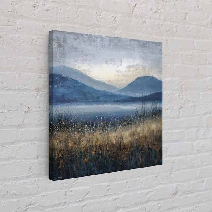 Misty Mountain Valley at Sunrise Canvas Print, Landscape Art, Room Decor, Living Room Decor, Fine Art, Horizon, LAN-1x1-49
