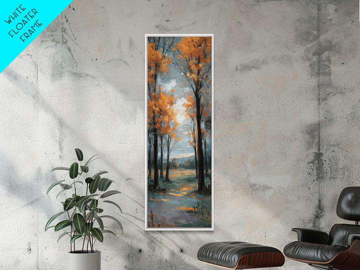 Autumn Forest Path Canvas Print, Landscape Art, Luxury Decor, Living Room Decor, Fine Art, Horizon, Digital Art, LAN-1x3-21