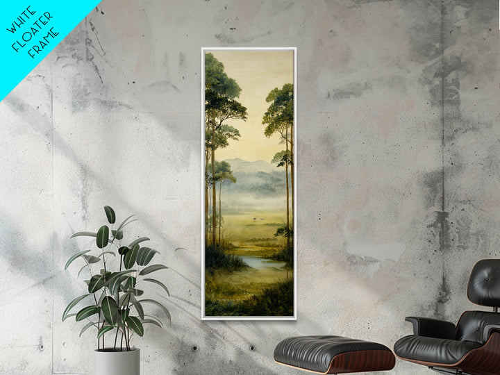 Misty Cypress Swamp Canvas Print, Landscape Art, Boho Decor, Living Room Decor, Fine Art, Horizon, Art Prints, Digital Art, LAN-1x3-82