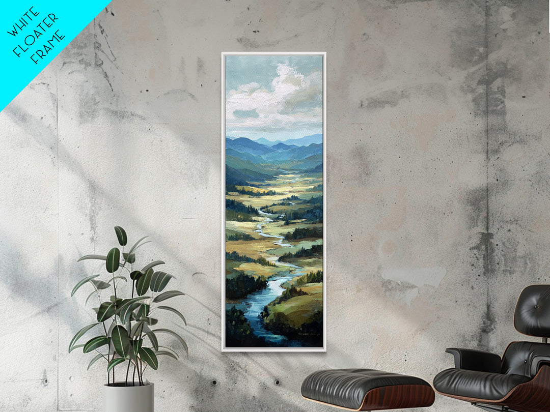 Rolling Green Hills Canvas Print, Landscape Art, Wall Art, Living Room Decor, Fine Art, Horizon, Framed Wall Art, Abstract Art, LAN-1x3-90